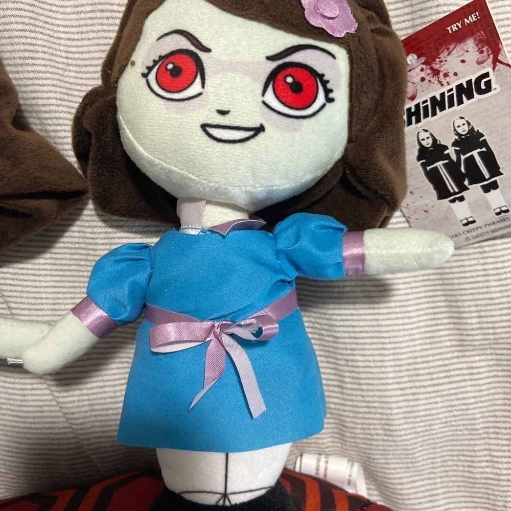 The shining Grady twins creepy voice moving plush dolls speaking Halloween new.